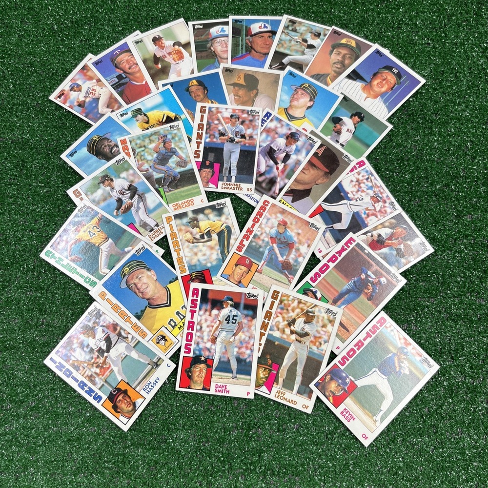 Vintage Topps 1984 & 1983 MLB Baseball Trading Card Lot Of 31 Loose Cards